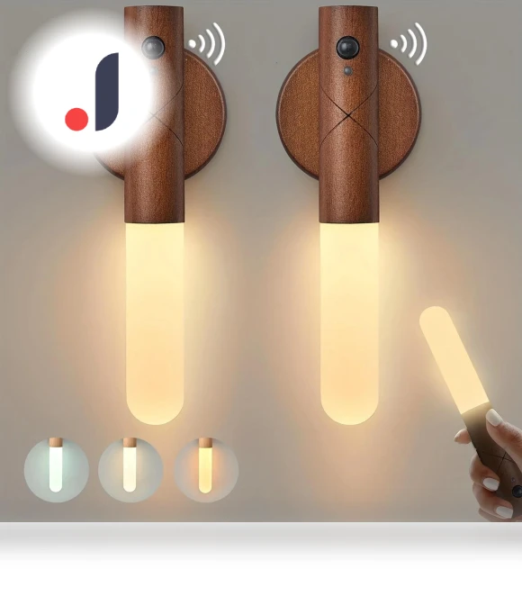 LED Wooden Touch Night Light with Motion Sensor — Night Lights, Build My Home