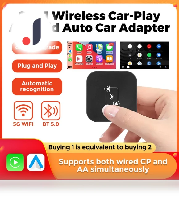 Mini Ai Box 2 TO 1 Wireless Car Adapter — Phone Accessories, Timeless Home