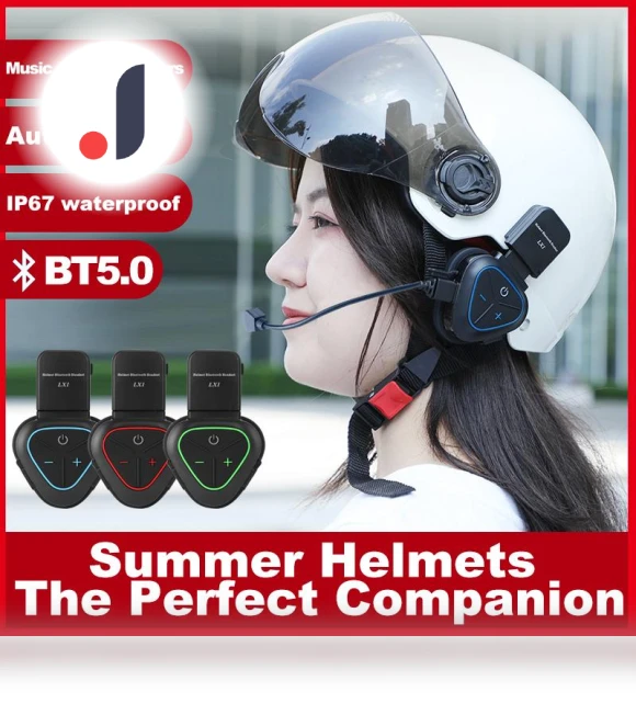 Motorcycle Summer Helmet with Special Bluetooth Headset — Helmets & Accessories, Rustic Elegance House