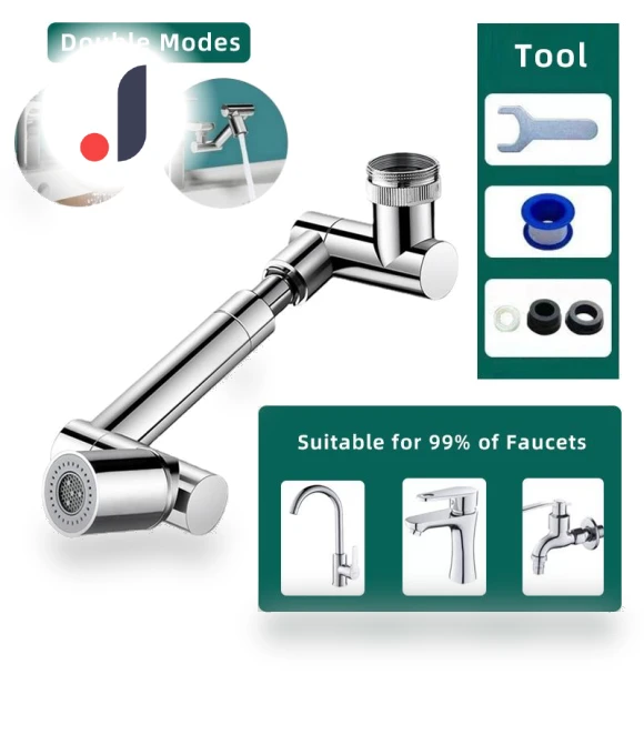 Robotic Extendable Rotating Faucet with Filter Sprayer — Aerators, Lntelligent Living Hall