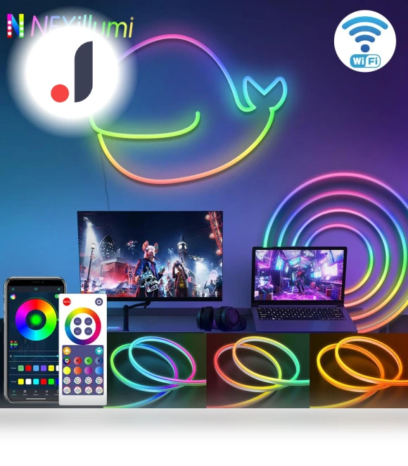 Smart LED Neon Light RGBIC Dreamcolor — LED Strips, Lntelligent Living Hall