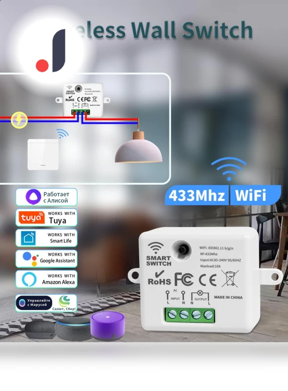 WiFi Smart Switch — Smart Home Modules, Lntelligent Living Hall