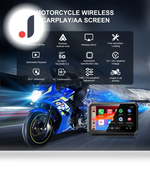 7-inch Motorcycle Carplay Display — Navigation & GPS Accessories, Happy Home Mall