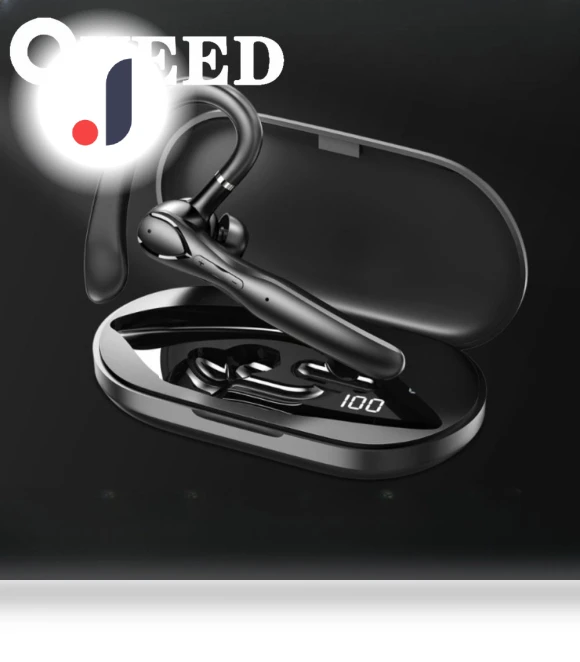 Bluetooth Headset with Dual Microphones and Noise Cancellation — Headsets, QUEED