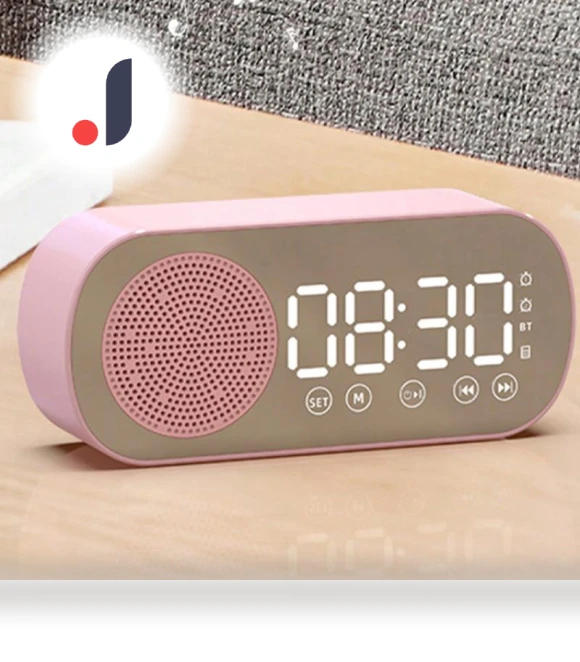 Bluetooth Speaker with Alarm Clock and Smart AI — Portable Audio, Vinde Home