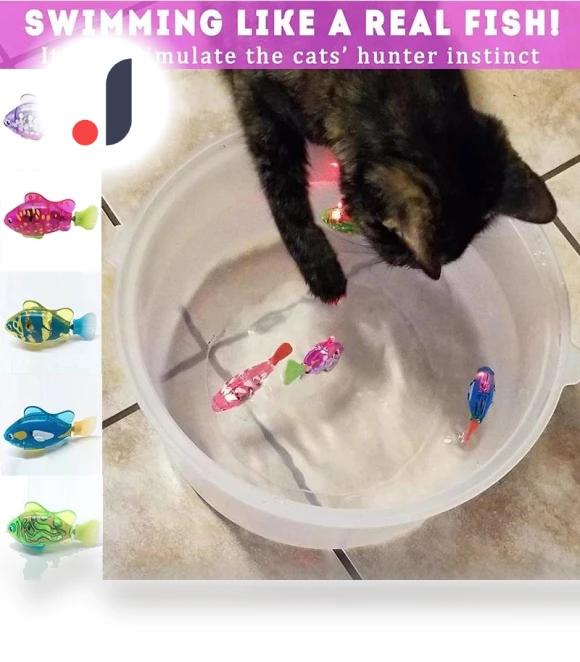 Interactive LED Floating Robot Fish Toy — Interactive Animal Companions, Simplistic Living Home