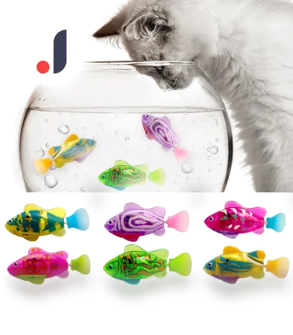 Interactive LED Robotic Fish Toy for Cats — Cat Playthings, Seahorse Home