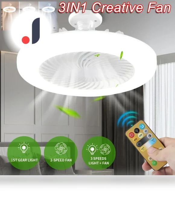 LED Light Fan E27 Converter Base Ceiling Fan — Ceiling Fan Lighting Solutions, GYROBALL