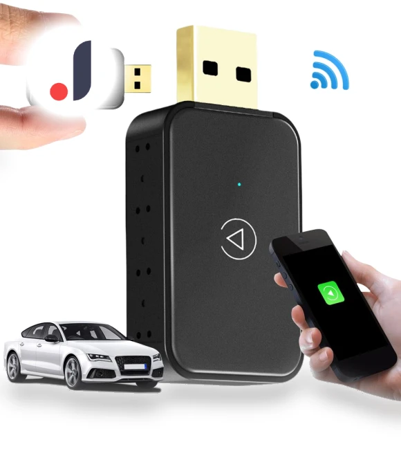 Mini USB Dongle BT WiFi 5.8G Plug and Play Wireless CarPlay Android Auto Adapter — Phone Accessories, Chic Home