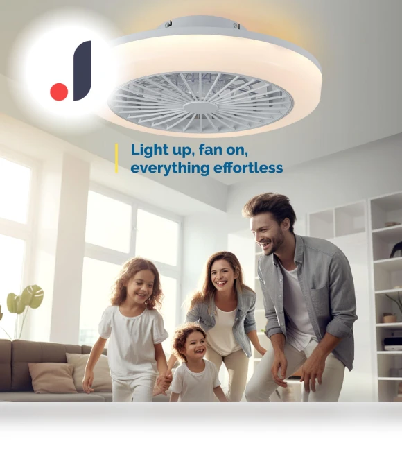 Modern LED Ceiling Fan with Light — Ceiling Fan Lighting Solutions, Seahorse Home
