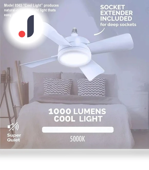 Modern Smart Silent Ceiling Fan with LED Light — Ceiling Fans, Seahorse Home