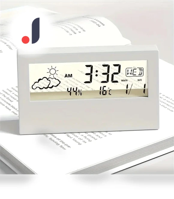 Silent Smart LED Desk Clock — Desk & Shelf, Homeware Essentials