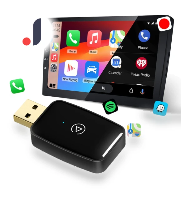 Smart AI Box BT WiFi 5.8G Wireless CarPlay Android Auto Adapter — Car Accessories & Gadgets, Chic Home