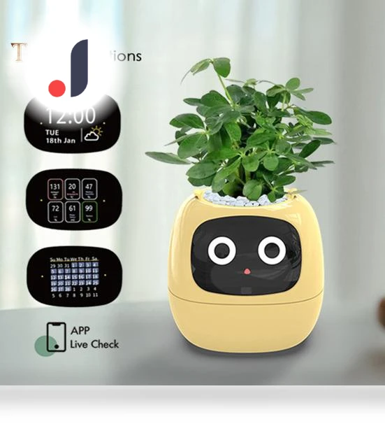Smart Flower Pot with AI Expressions — Space-Saving Planters, Full in Love House