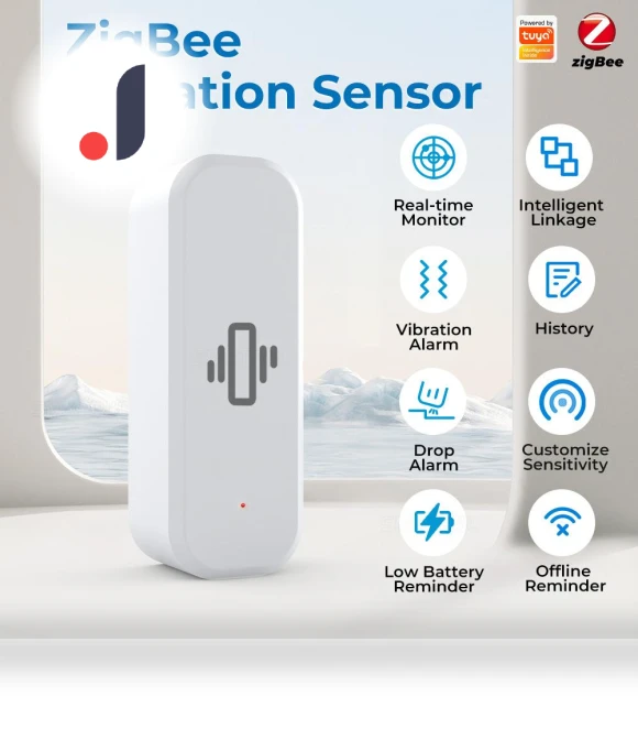 Smart Vibration Sensor — Smart Home Security, Tuya