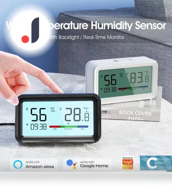Temperature and Humidity Sensor with Display — Smart Home Hubs & Controllers, Super Dream Home