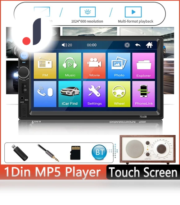 Universal 1din Stereo 7-inch Car Radio — Stereo Receivers, Chic Home