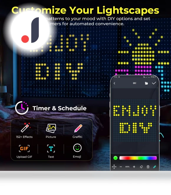 USB Smart LED Curtain with Bluetooth App — String Lights, AE Selection