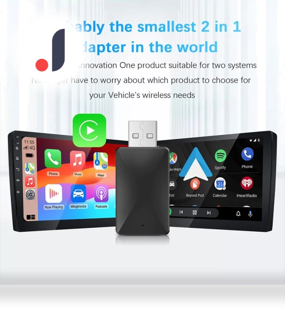 Wireless CarPlay Android Auto Adapter — Car Accessories & Gadgets, Happy Home Mall