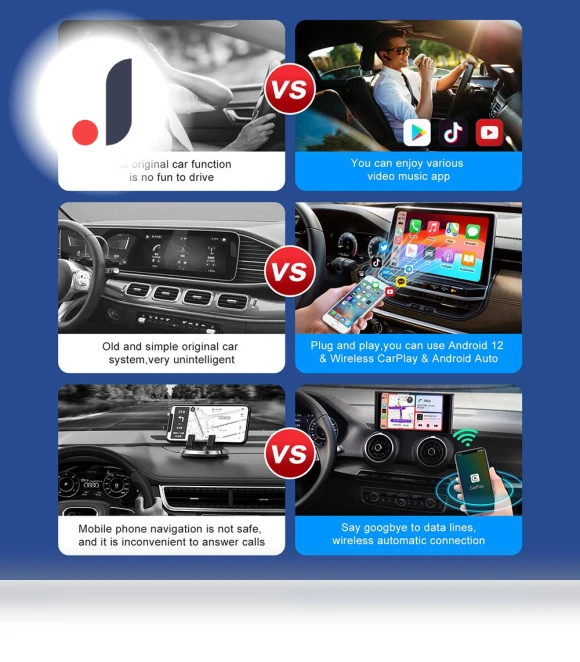 Wireless Carplay Android Auto Adapter — Car Installation Essentials, Happy Home Mall