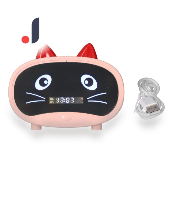 Mini Cartoon Speaker with Cat Ears Design — Alarm, Tooarts