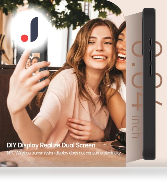 Smart NFC E-ink Screen Phone Case — Protective Covers, Super shoes Mall