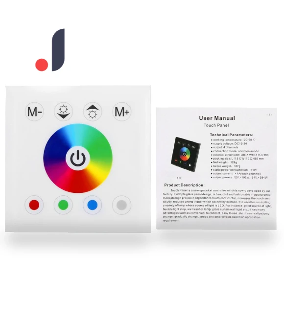 Wall-mounted Color RGBW LED Touch Controller Dimmer Switch — Dimmer Switches, TOMTOP JMS