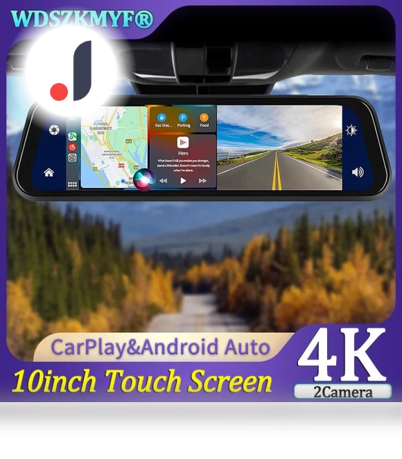 10-inch Touchscreen Car Mirror Dash Cam — Dashboard Cameras, Auto Accessories Home