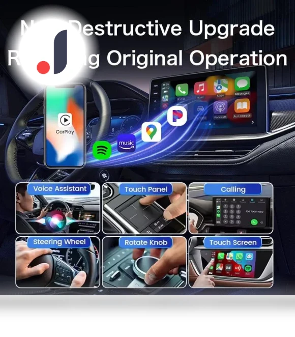 2-in-1 RGB Wireless Carplay Adapter — Phone Accessories, Auto Launcher