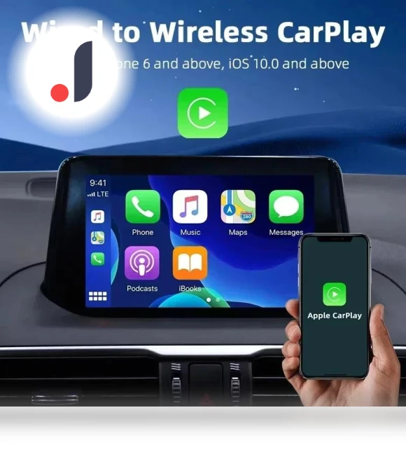 2-in-1 Wired and Wireless CarPlay and Android Auto AI Box Dongle — Phone Accessories, Auto Launcher