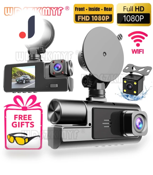 3-Channel Car Dash Cam — Dashboard Cameras, Auto Accessories Home