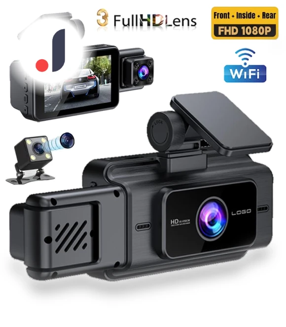 3-Channel Car Dash Camera — Dashboard Cameras, Auto Accessories Home