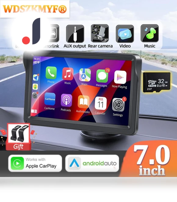 7-inch Wireless Carplay Android Auto Car Stereo — Stereo Receivers, Auto Accessories Home
