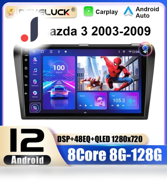 Android 12 Car Radio with GPS Navigation — Stereo Receivers, Auto Accessories Home