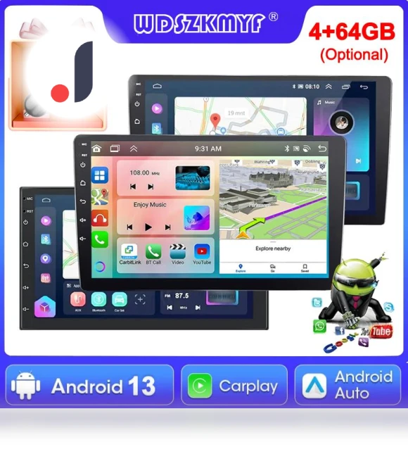 Android Car Radio with Android Auto and Carplay — Stereo Receivers, Auto Accessories Home