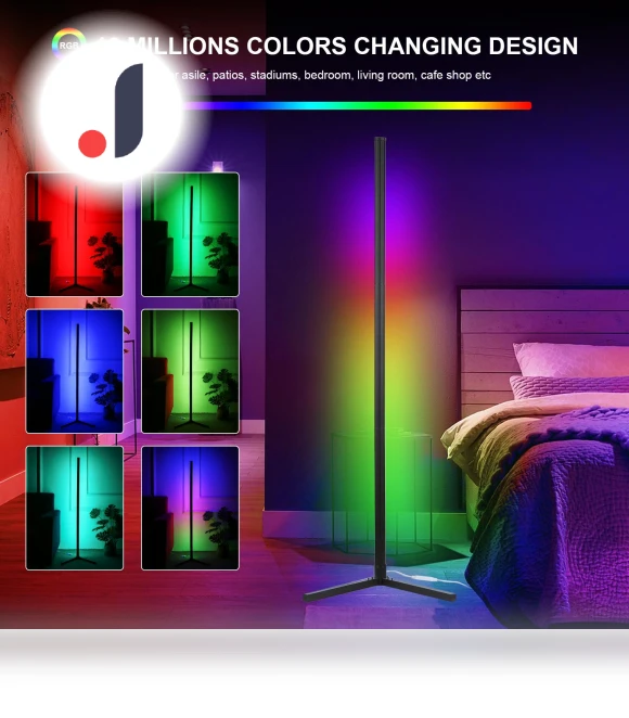 Connected RGB Floor Lamp with Controller — Standing Lights, Neoglint