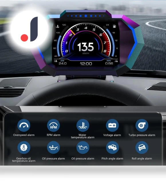 Dual System OBD+GPS HUD P24 OBDII Smart Digital Speedometer — Car Accessories & Gadgets, Auto Accessories Home