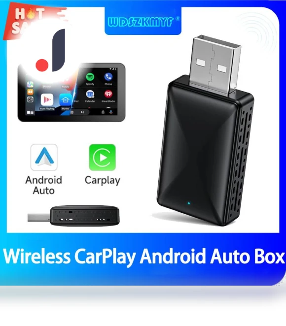 Mini 2-in-1 Wired Wireless Universal USB CarPlay Android Auto Adapter — Phone Accessories, Auto Accessories Home