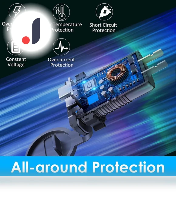 Waterproof Car Charger with PD and QC3.0 USB Type-C Ports — Chargers, Cars Auto Home