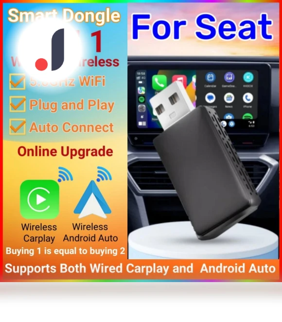 Wireless Carplay Android Auto Adapter 2-in-1 Mini Box — Car Essentials, Auto Accessories Home