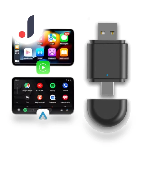 Wireless CarPlay Android Auto Adapter — Stereo Receivers, Auto Launcher
