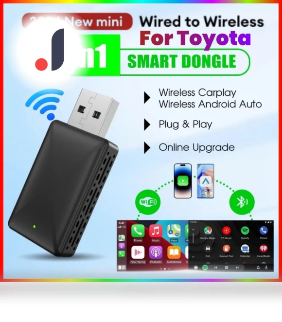 Wireless Carplay Android Auto Smart Dongle 2in1 — USB, Auto Accessories Home