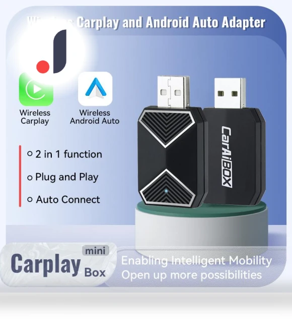Wireless Mini Box 2-in-1 CarPlay Android Auto Adapter — Phone Accessories, Auto Accessories Home