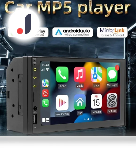 7-inch QLED Display Android MP5 Car Audio — Stereo Receivers, Simplistic Living Home