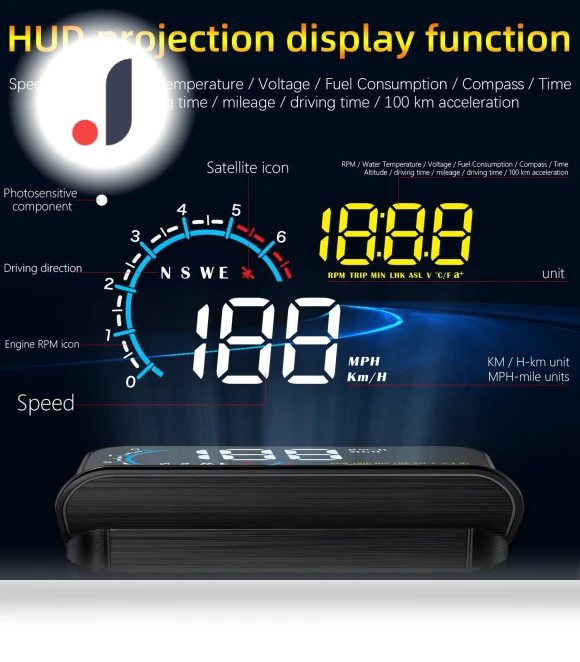 Dual System Head up Display OBD2 Gauges GPS HUD — Car Accessories & Gadgets, Dream Garage