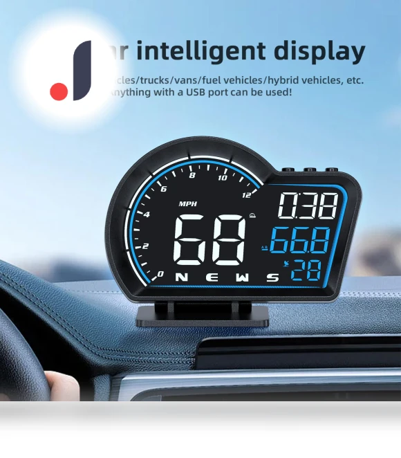 GPS HUD Head Up Display Smart Digital Car System Speed Meter — Navigation & GPS Accessories, Dream Garage