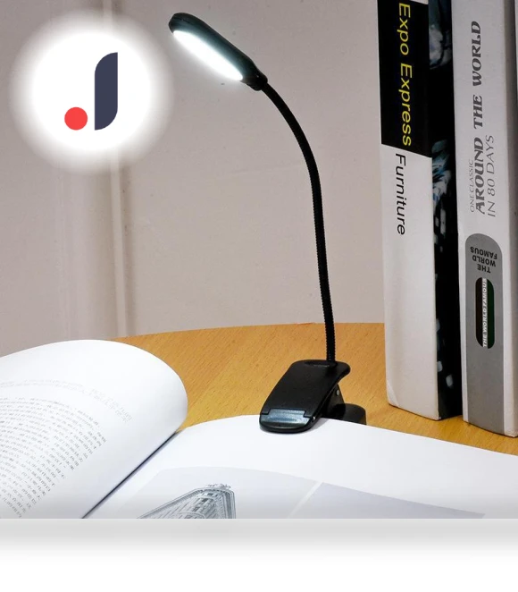 LED Reading Light with USB Charging and Clip Mount — Reading Lights, AI Supermarket