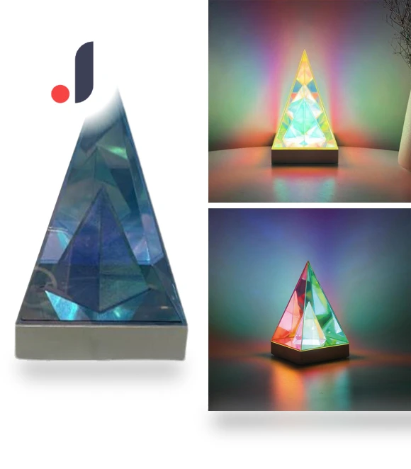 Pyramid Acrylic Lamp — Overhead Lighting, Fashion Jelewery