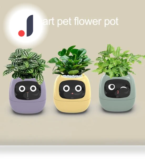Smart Flower Pot with AI Expressions — Vegetables, Practical Household