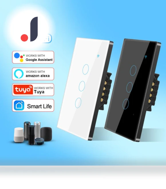 Wi-Fi Smart Switch with Glass Screen and Touch Panel — Smart Home Modules, COOKING-MALL